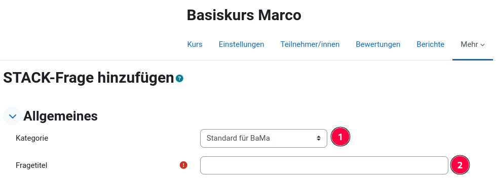 Kursfragen erstellen 3